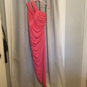 Gorgeous pink dress with side slit.  Worn x1.